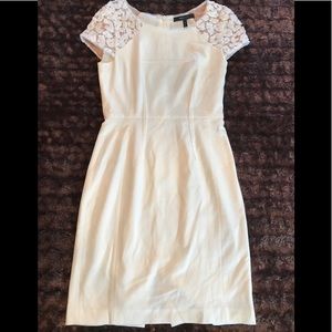 BGBGMaxAzria White Beaded and Sequined Dress